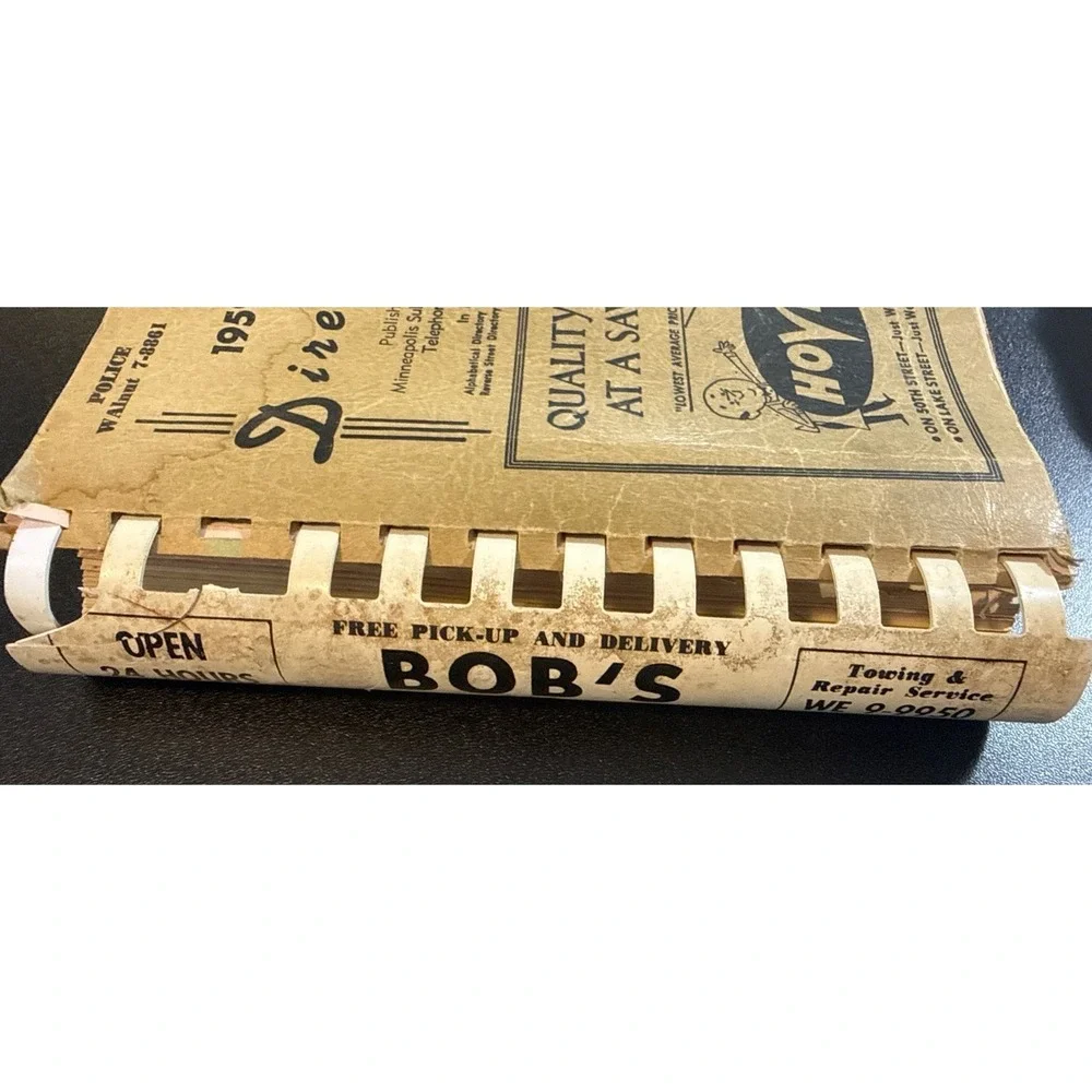 Vintage 1959 Edina Minnesota Directory/Telephone Book W/ Yellow Pages.